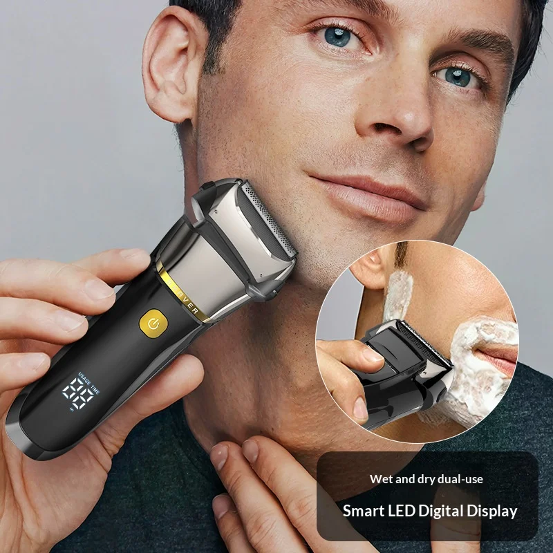New Electric Shaver for Men with LCD Display, USB Rechargeable Home Water Washable Beard Razor image 5