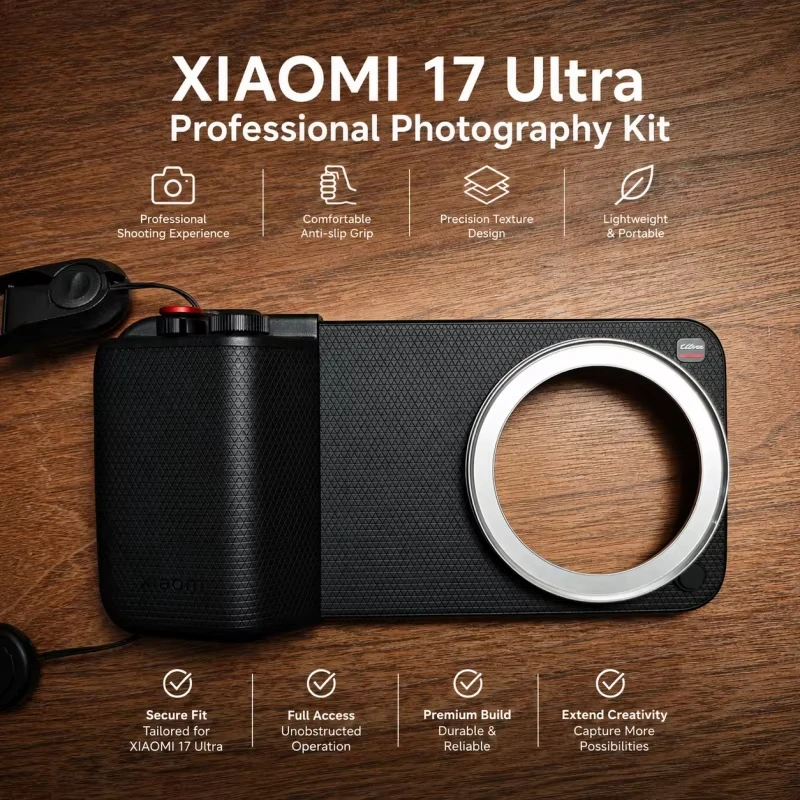 Original  17 Ultra Photography Kit Pro, Camera Grip Case 2000mAh Battery,67mm Filter Adapter,Bluetooth Shutter,Half‑Press