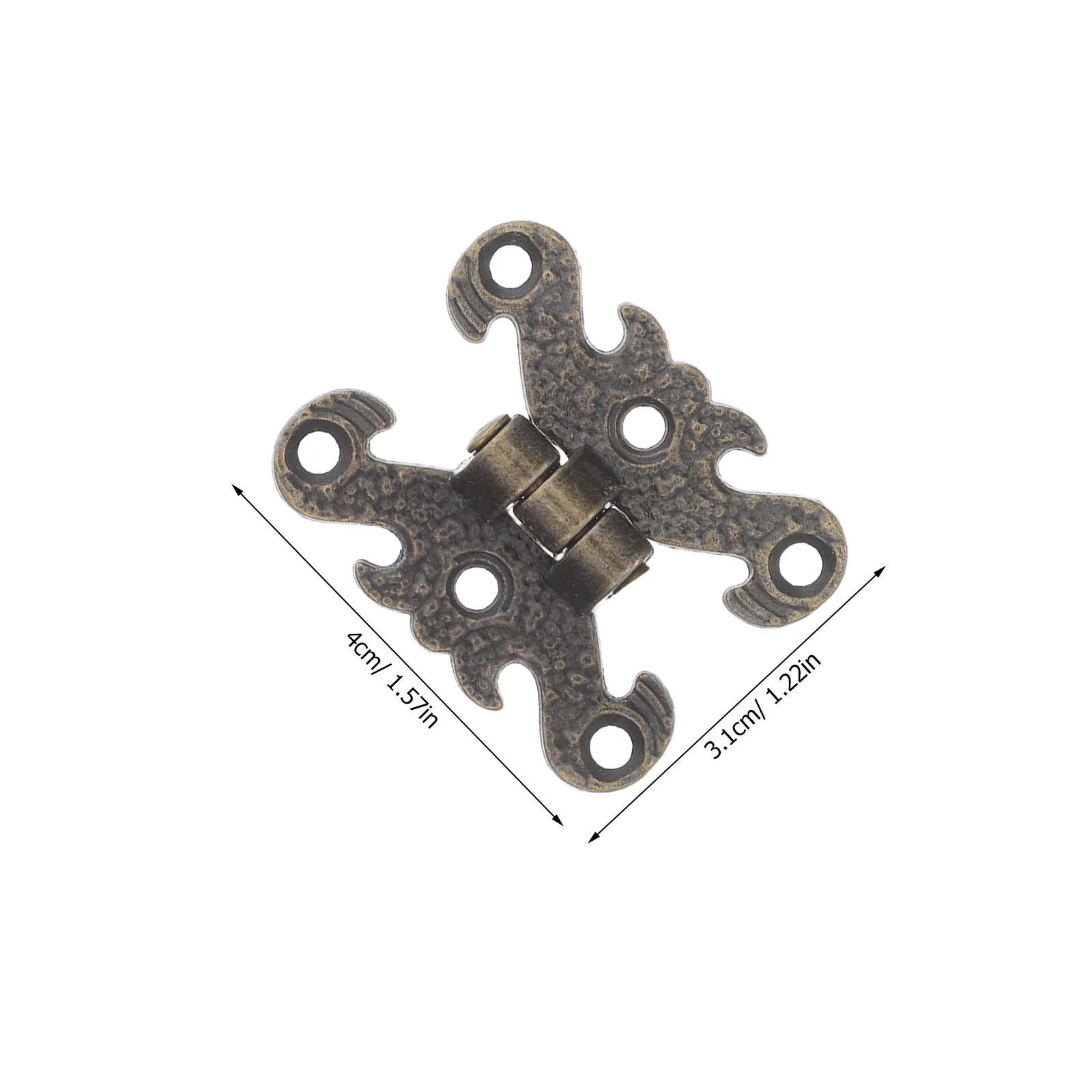 10pcs Vintage H-Shape Hinge Bronze Mini Decorative Folding Hinges For Vintage Wooden Cases Toolbox Jewelry Boxes Cabinets Boxes