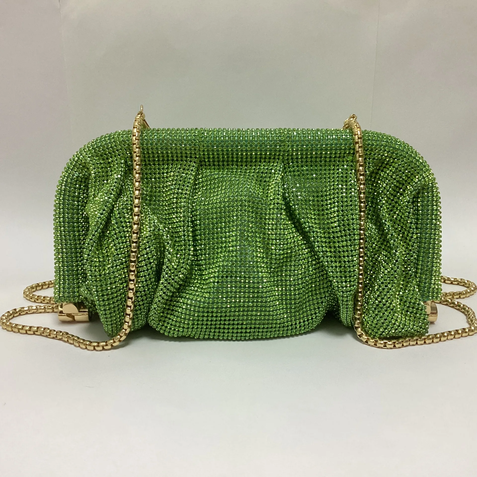 2024 New Rhinestone Banquet Wedding Ball Full of Diamonds Ladies Bag Dinner Bag Clip Clutch Bag Clutch Chain Bling Luxury Bags