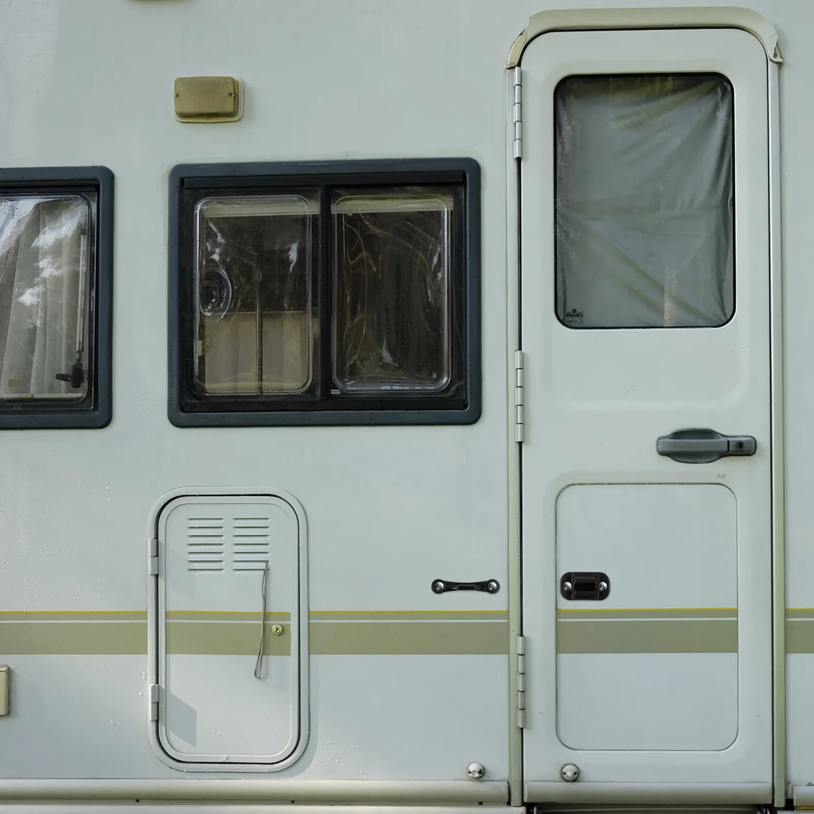 

2 шт. Усиленные Т-образные дверные стопоры-фиксаторы для наружных дверей автодомов, лодок, кемперов, фургонов, нейлоновые, с блокировкой, компактный дизайн