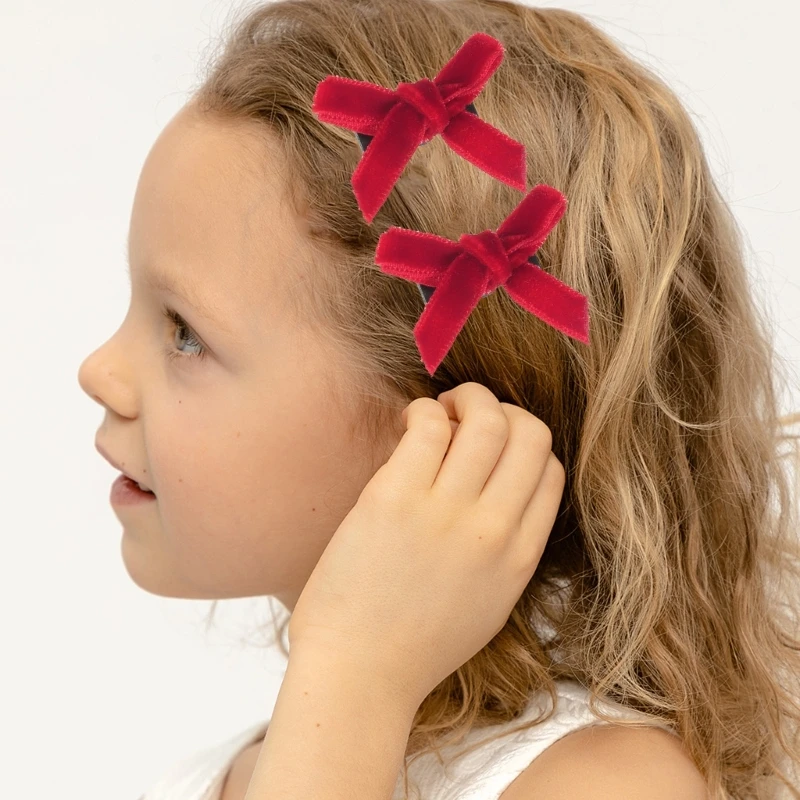 Velvets Haarnadeln mit Schleife, elegante Haarspangen aus Legierung für Damen-Haarspangen