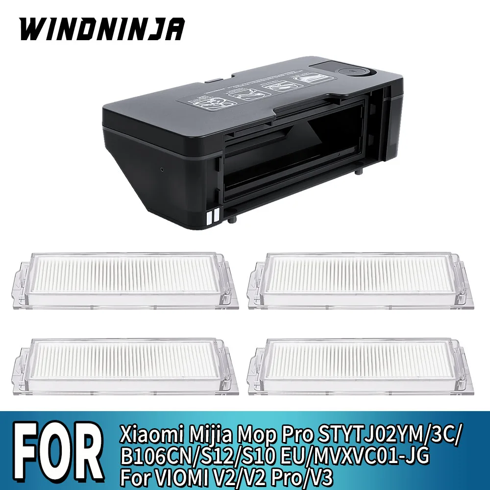 2-in-1-Wassertank-Staubbehälter mit Filter für Xiaomi Mop Pro STYTJ02YM/3C/B106CN/S10 EU für VIOMI V2/V2 Pro/V3 Roboterstaubsauger