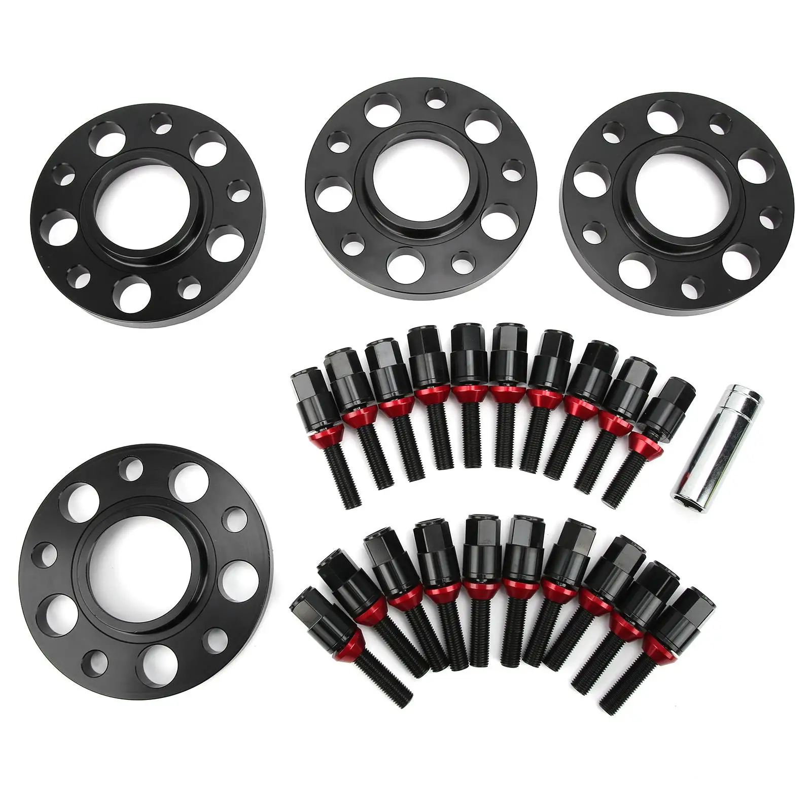 Hub Centric Wheel Spacers Staggered Kit with Bolts Sleeves Fit for 1 3 5 6 7 8 SERIES 60 for 1 -T6 Aluminum