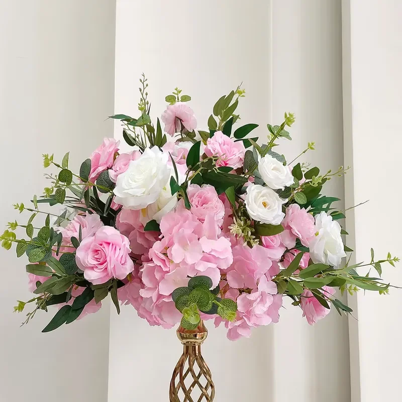 23-Inch artificial flower table ornament, artificial flower ball floral arrangement, suitable for wedding parties, birthday