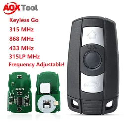 AOKTOOL-chave inteligente para BMW, 315, 315LP, 433, 868MHz, BMW, KR55WK49147, PCF7953, CAS3, Keyless Go