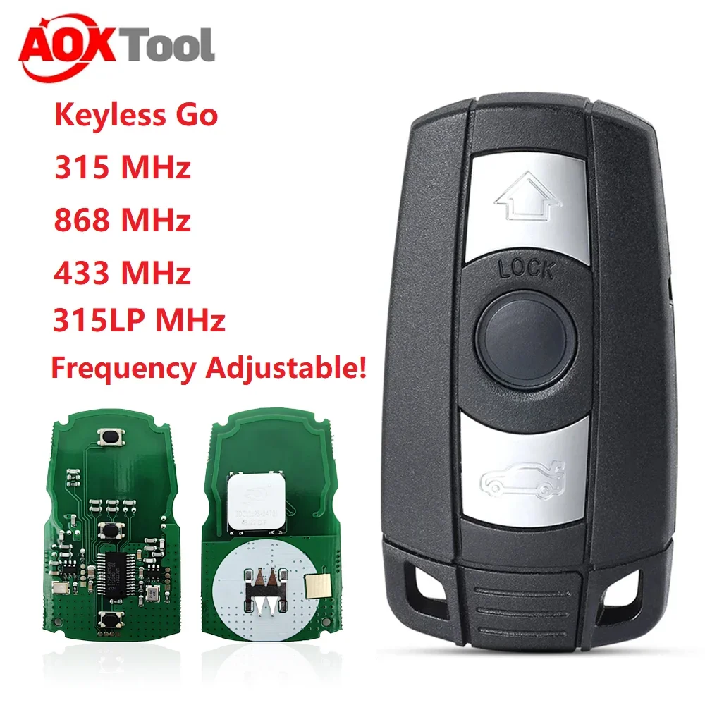 AOKTOOL Smart Key 315/315LP/433/868MHz BMW remote BMW key KR55WK49147 PCF7953 for BMW CAS3 key Keyless Go