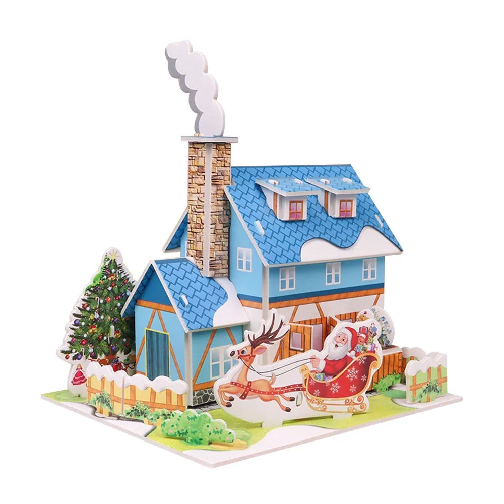 

Learning Manual Assembly Christmas 3D Puzzle Paper Model House Education Educational Handmade DIY Puzzle
