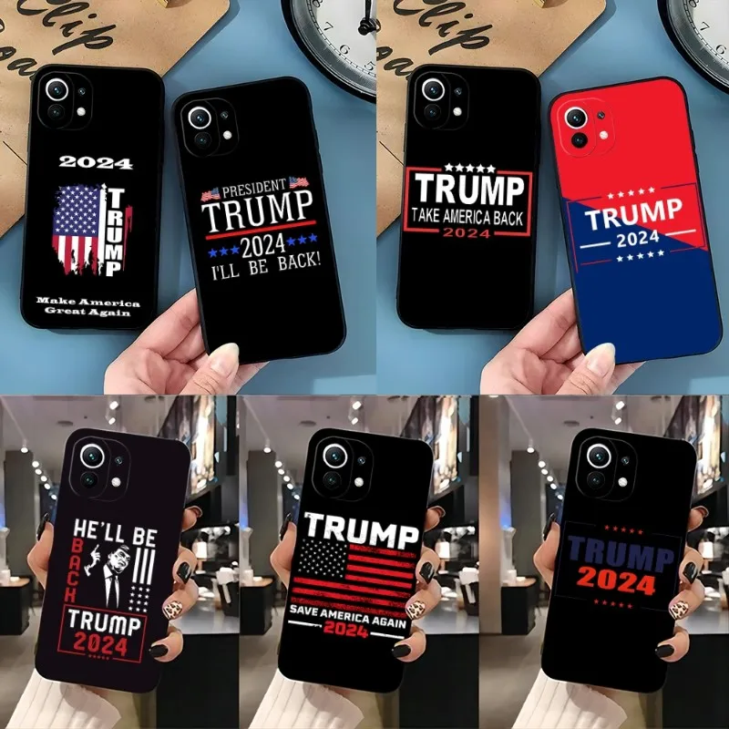 Donald Trump Sign Election 2024 Phone Case For Redmi Note 10 10S 11 9S 8T 11S 7 8 8A 9 9A 9C 9T 10 10X Black Silicone Cover image 2