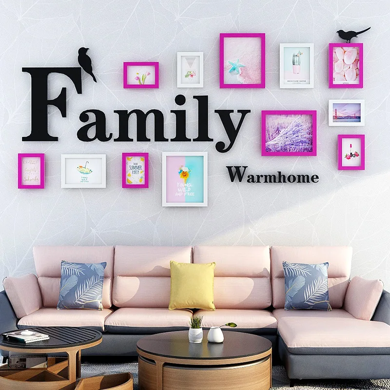 Simple Family Photo Frame Living Room Sofa Wall Decoration Picture Modern 5/7/10 Inch Interior