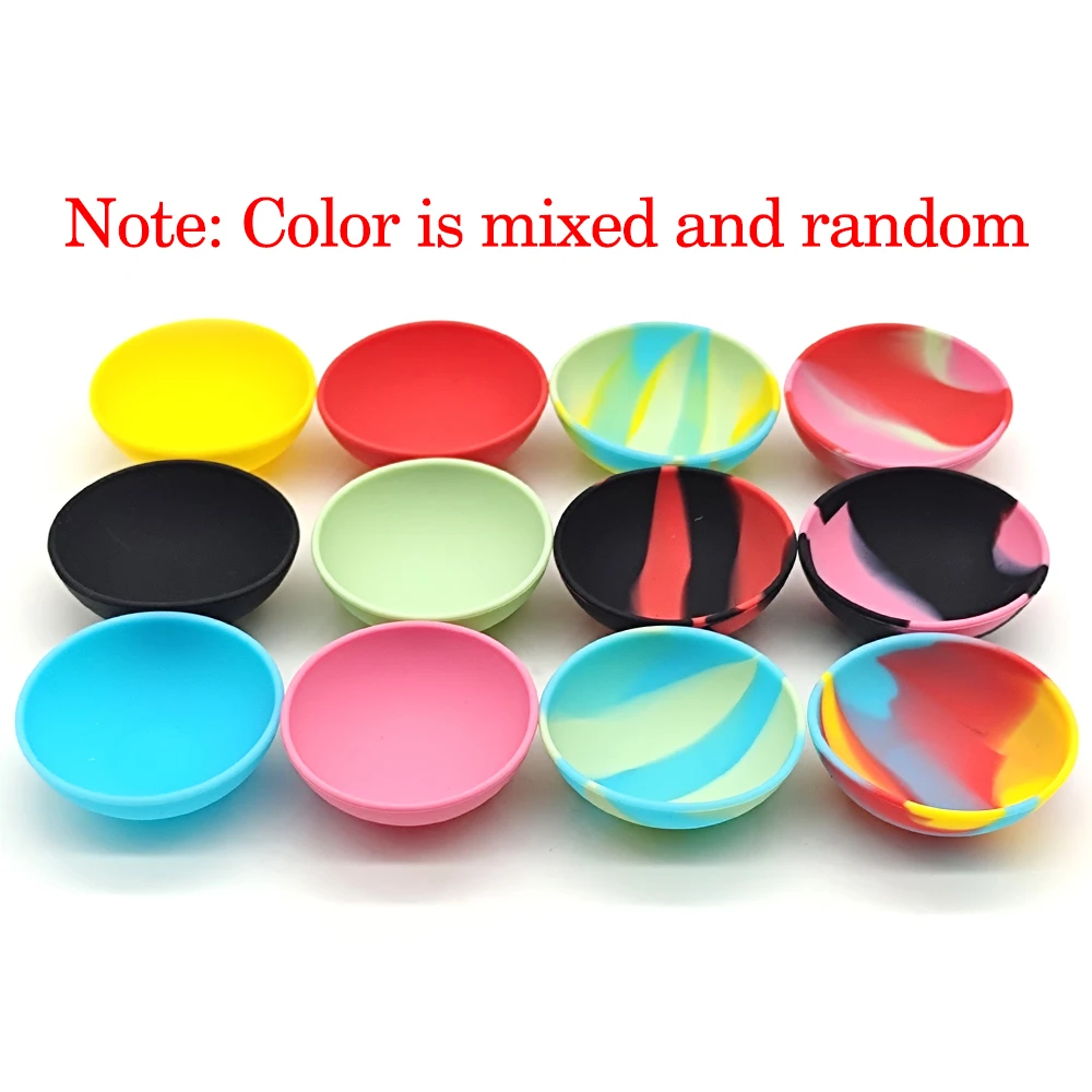 100 Silicone 50mm Bowl Tobacco Smoking Jar Container Herb Smoke Cigarette Accessories Storage Box Case Pipe Pipes Grinder Bowl