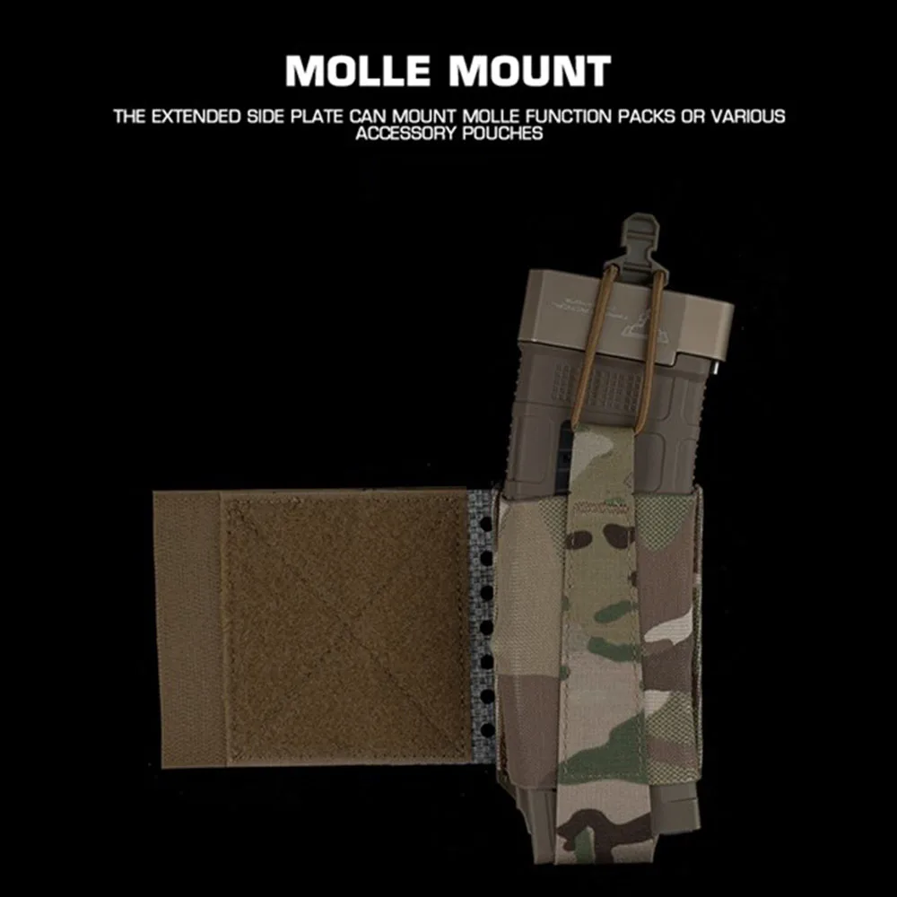 Alas laterales MOLLE universales para portaplacas tácticas - imagen 4