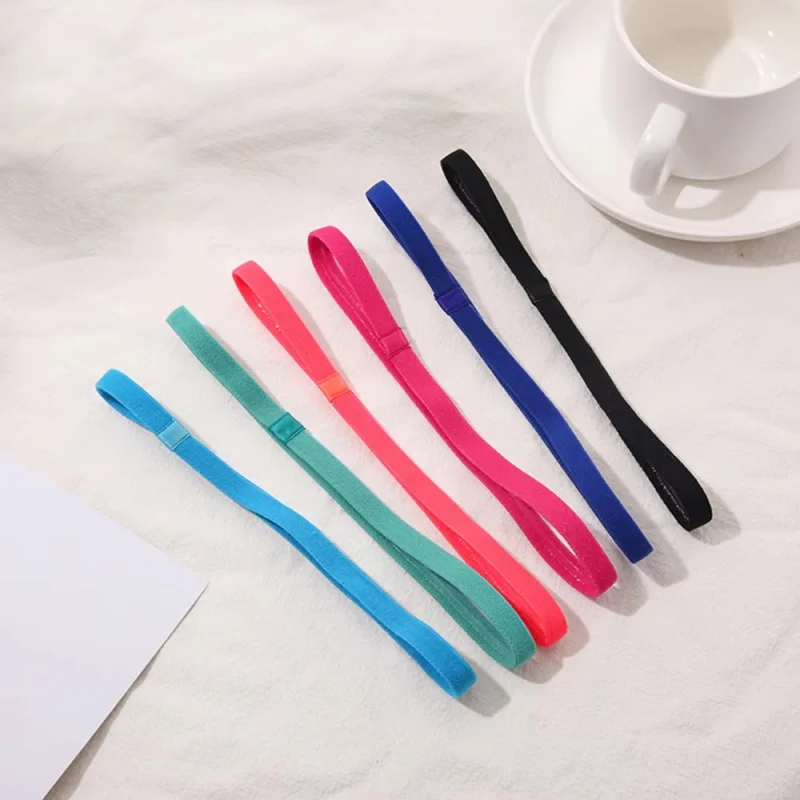 

5-10Pcs Candy Colored Women'S And Men'S Yoga Headband, Sports Headband, Anti Slip Elastic Rubber Headband, Hair Accessories