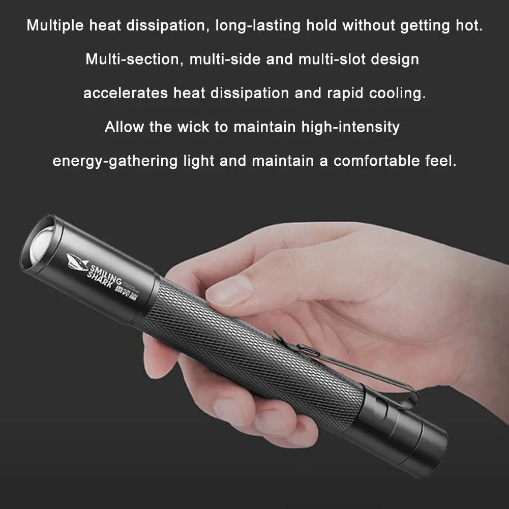 SD1211 Pen Light Portable Zoomable Flashlight Rechargeable Waterproof Torch Light For Camping Hiking Outdoors