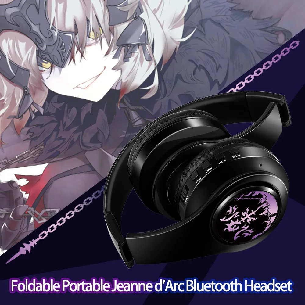 Anime Fate/Grand Order FGO Jeanne D'Arc Thoáng Mát Bluetooth Không Dây Đầu Gắn Cắm Thẻ Điện Thoại Di Động Tai Nghe