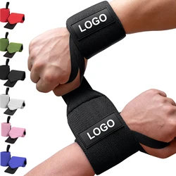 Pulseira para levantamento de peso Pulseira Bandagem Ginásio Fitness Levantamento de peso Powerlifting Pulseira Suporte Suporte Logotipo personalizado