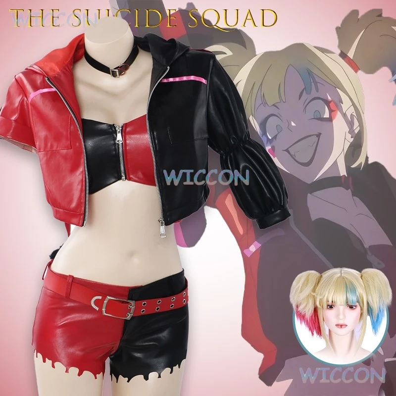 

Harley Cosplay Quinn Costume The Suic ideSqu ad Official Movie Accurate Outfit Full Set Jacket Bodysuit Women Halloween Party