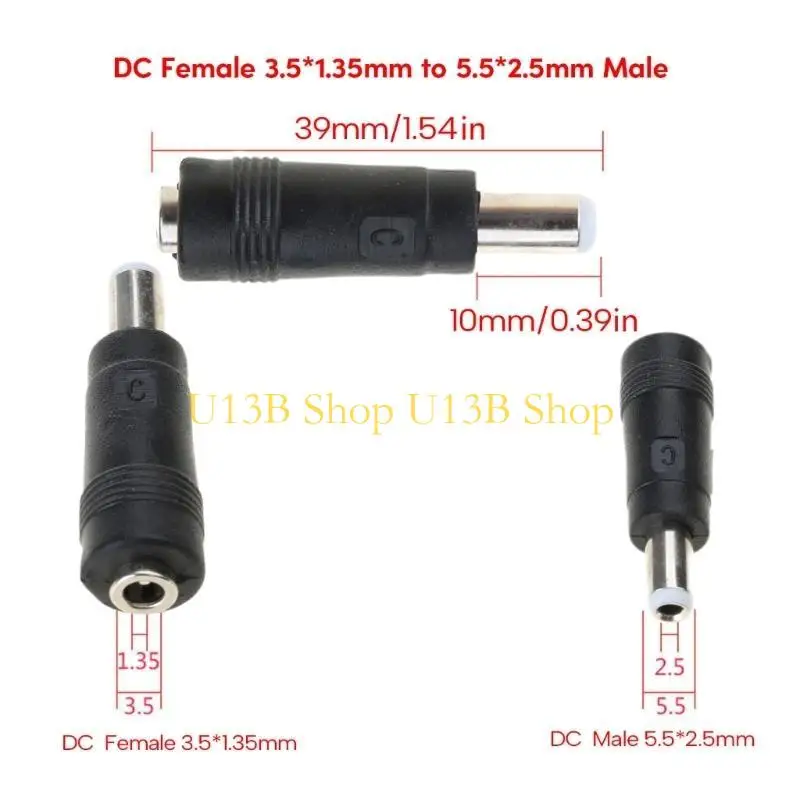 U13B信頼できるDC3.5x1.35mm女性からDC5.5x2.5mmの男性コンバーターアダプターラップトップ、ルーターカメラケーブルコネクタ用