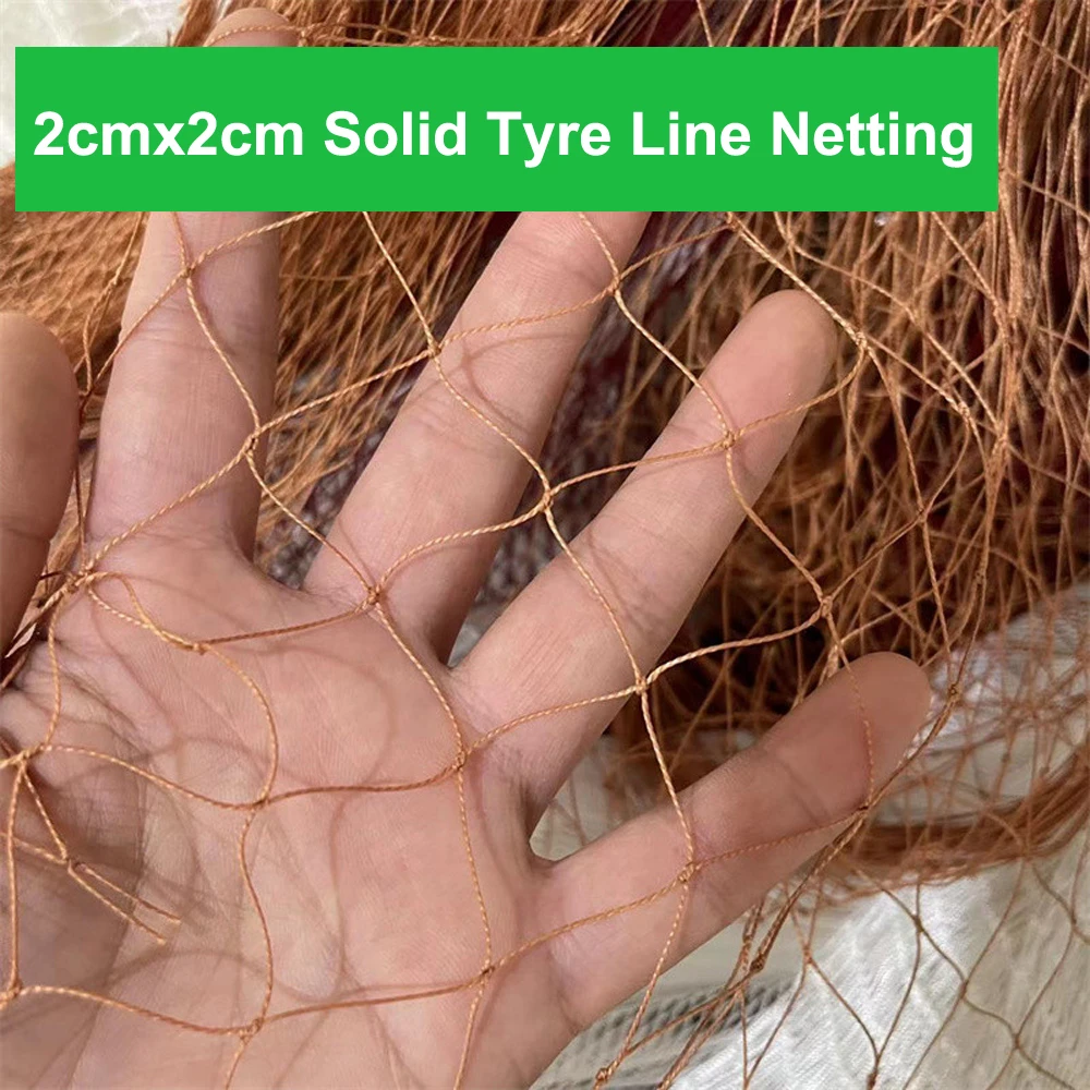 2CM Grid Tyre Line Netting-Garden Anti Bird Netting Crops Protective Nylon Net Mesh,Cat Chicken Net Fishing Net Fishing Gear