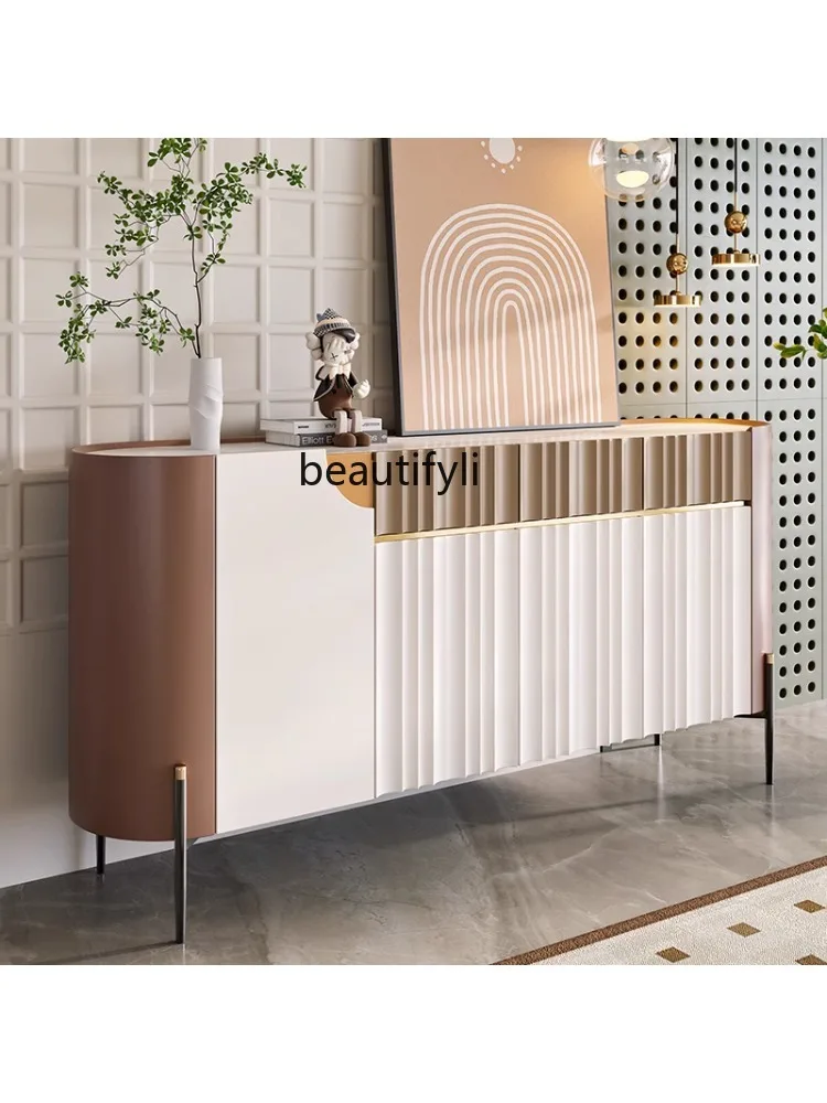 French Entry Lux Hallway Modern Minimalist Sideboard Entrance Plate Chest of Drawers Designer Model High-End Shoe Cabinet