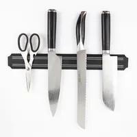 Kitchen Wall Mounted Magnetic Knife Holder Hardware Tools Absorbent Simple Multifunctional Shelf Plastic Stripe 2