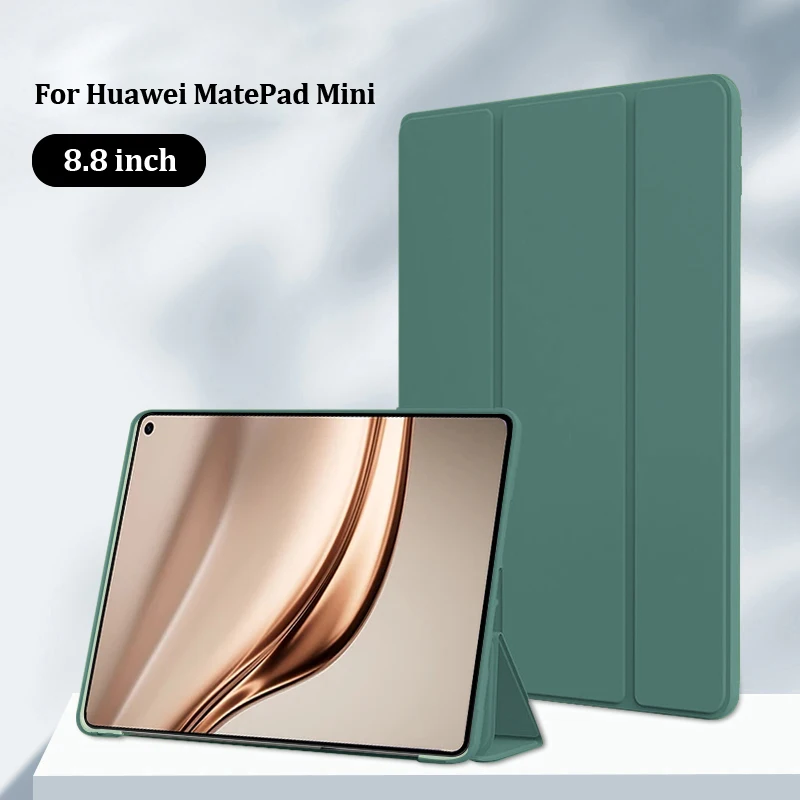 Für Huawei MatePad Mini Fall 8,8 zoll Trifold PU Leder Weiche TPU Zurück Stehen Tablet Shell Für Huawei Matepad Mini 8,8 fall Abdeckung