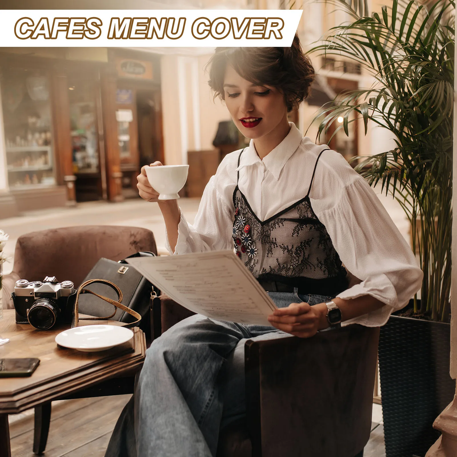 Capas de Menu de Plástico Transparente para Restaurante, Cover Holder, Clear Sleeves, Menu Folder, Livro para Snack Bar, Hotéis, 4 Page, 8 View, 2Pcs