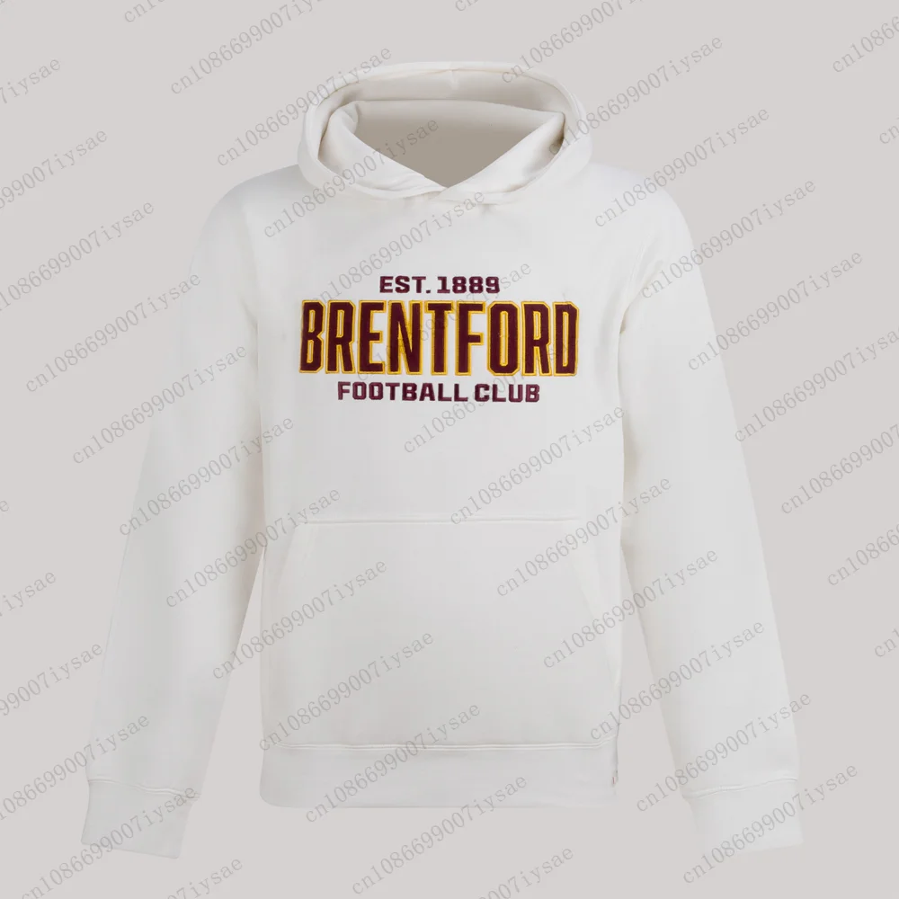 

2024 Mens Brentford FC Soccer Long Sleeve Cotton Hoodie Youth Kids Sportwear Loose Oversized Unisex Football Sweatshirt