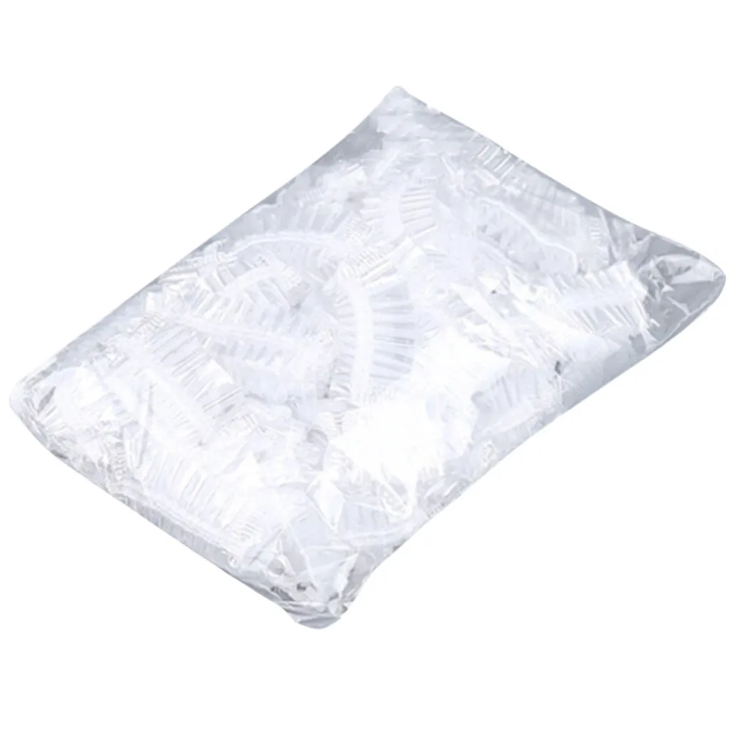 100 pz Usa E Getta Ear Cove Parrucchiere Paraorecchie Impermeabile Trasparente Protezione per le orecchie Bagno Doccia Paraorecchie Cap Accessori per la Pulizia