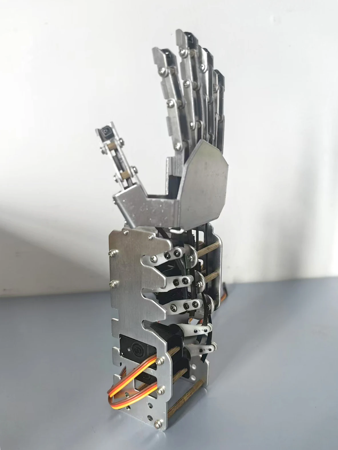 5DOF Metal Robot Hand/Five Fingers/Mini Bionic/Gripper/Silver/DIY