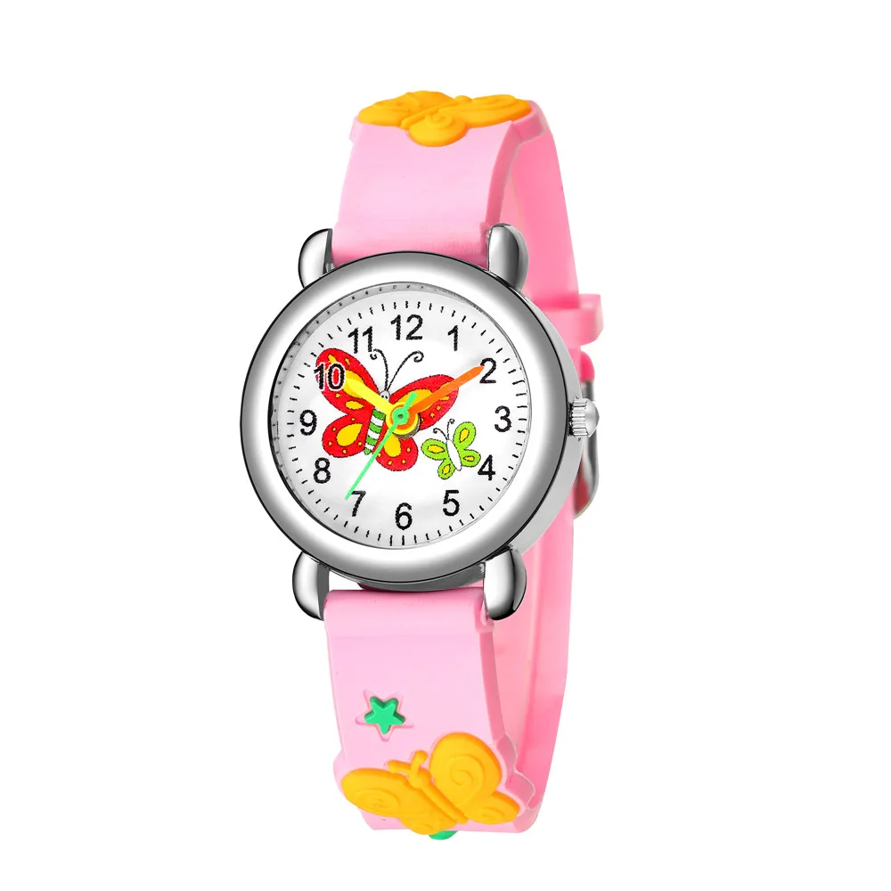 cute sweet butterfly style Children's boys girls cartoon watch