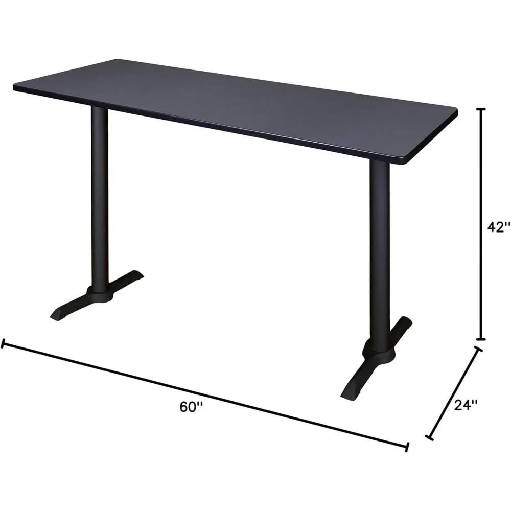 Mesa de treinamento Café Cain 60 por 24 polegadas, cinza |