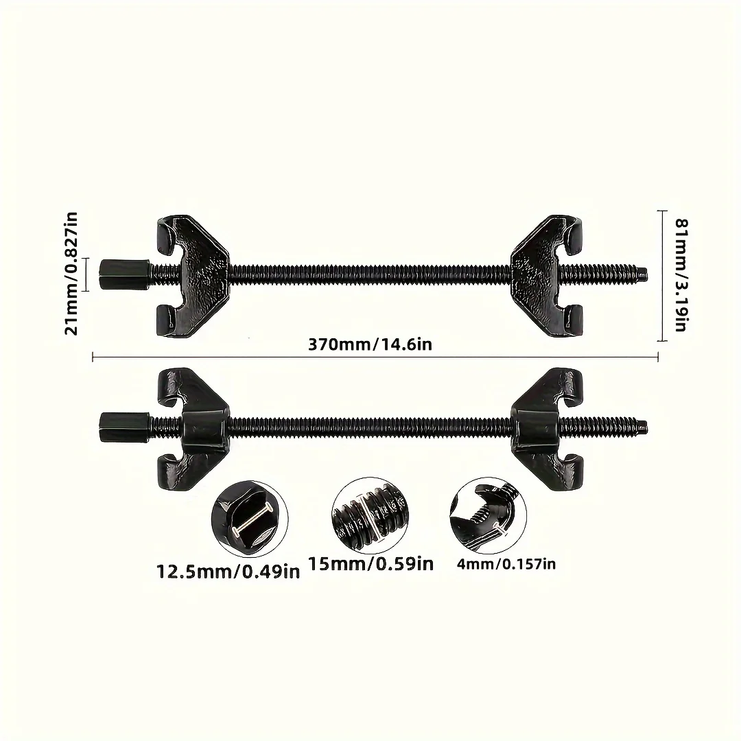 Stoßdämpfer-Federspanner-Werkzeugset, Klauenhaken für Autoreparatur und Rollenentfernung, Manuell, Spezial – Detail 2