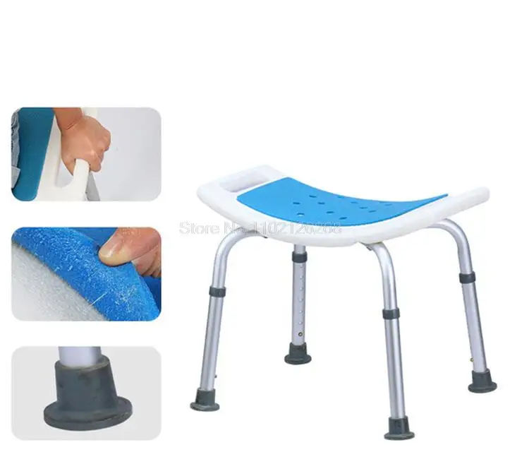 Adjustable Bathroom Stool Chair Shower Bath Chair for The Elderly Kids Pregnant Shower Stool