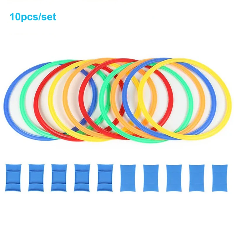 A set Outdoor Kids Athletics Jumps Children Fitness Sport Hoop Agility Hopscotch Ring