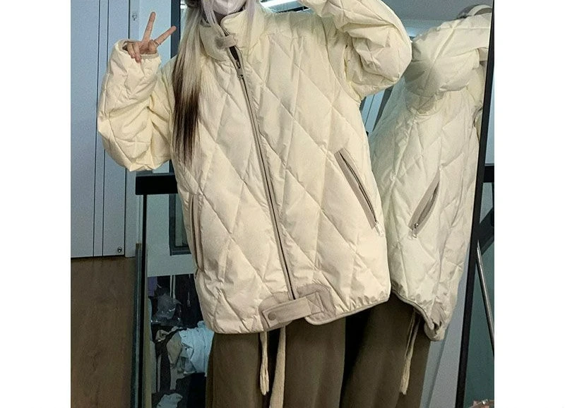 ملابس الخبز قصيرة أسفل الملابس المبطنة بالقطن المرأة 2025 جديد الخريف والشتاء معاطف سميكة سترات مبطنة بالقطن