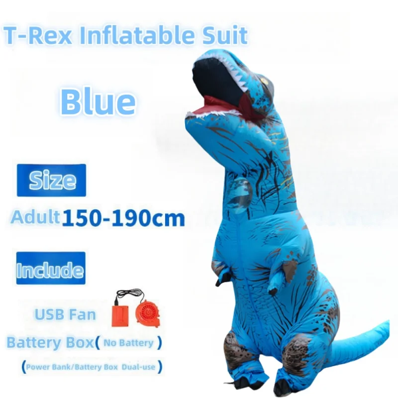 Aufblasbare Dinosaurier Kostüm T-REX Halloween Cosplay Karneval Weihnachts kostüme für Frauen Männer Blowup Maskottchen Party Kostüm