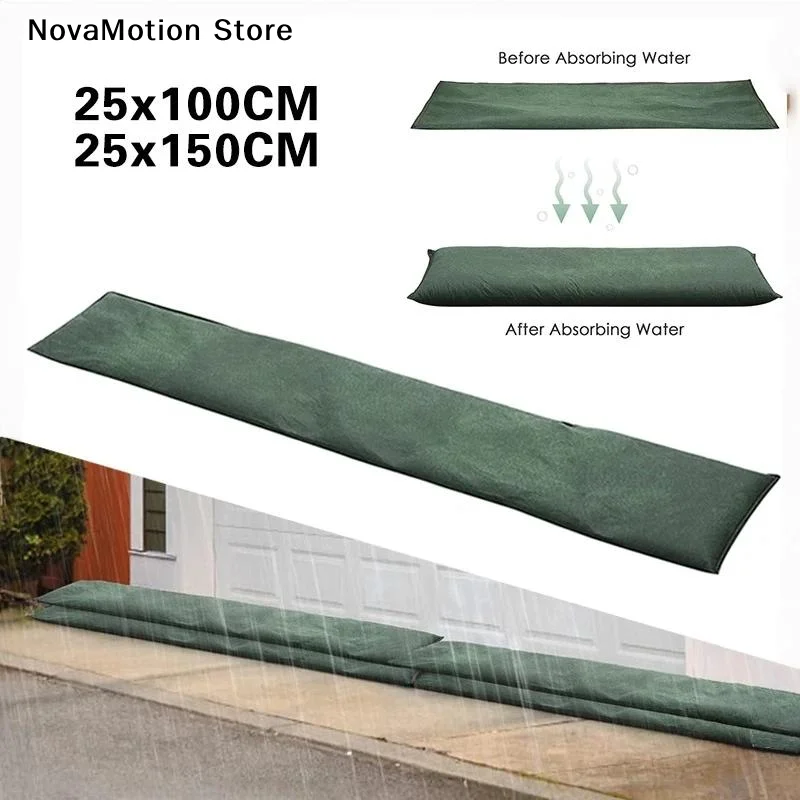 Water Activated Flood Barriers Reusable Absorbent Sand Bag For Home Door Basement Flood Prevention Water-Absorbing Expansion Bag