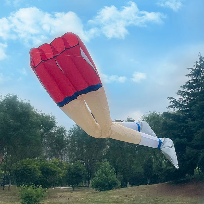 Soft Kite 30DEasy to Fly Inflatable Kite Single Thread Anti Tear Large Legs Outdoor Sports Flying Tool Kite Thread Skeletonless