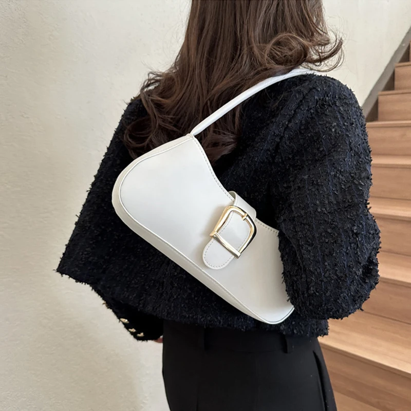 Fashion Shoulder Armpit Bags For Women Soft PU Leather Women's Trend Handbags And Purse All Match Female Top-handle Underarm Bag