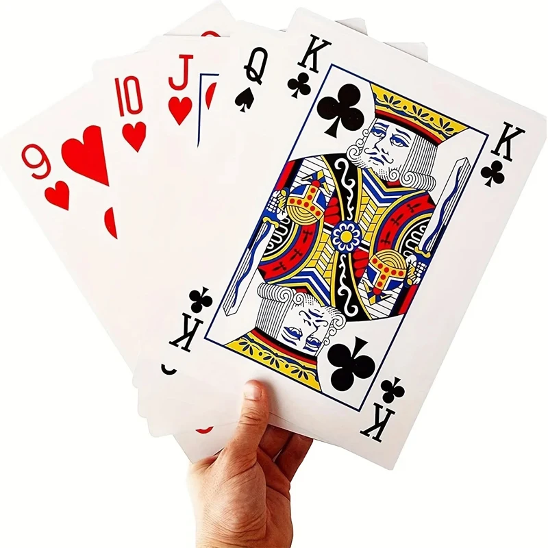 Super Jumbo Poker Cartas de Jogo, Grandes Dimensões, 4x Maior, Viagem, Carnaval, Casamento, Birthday Party Favors