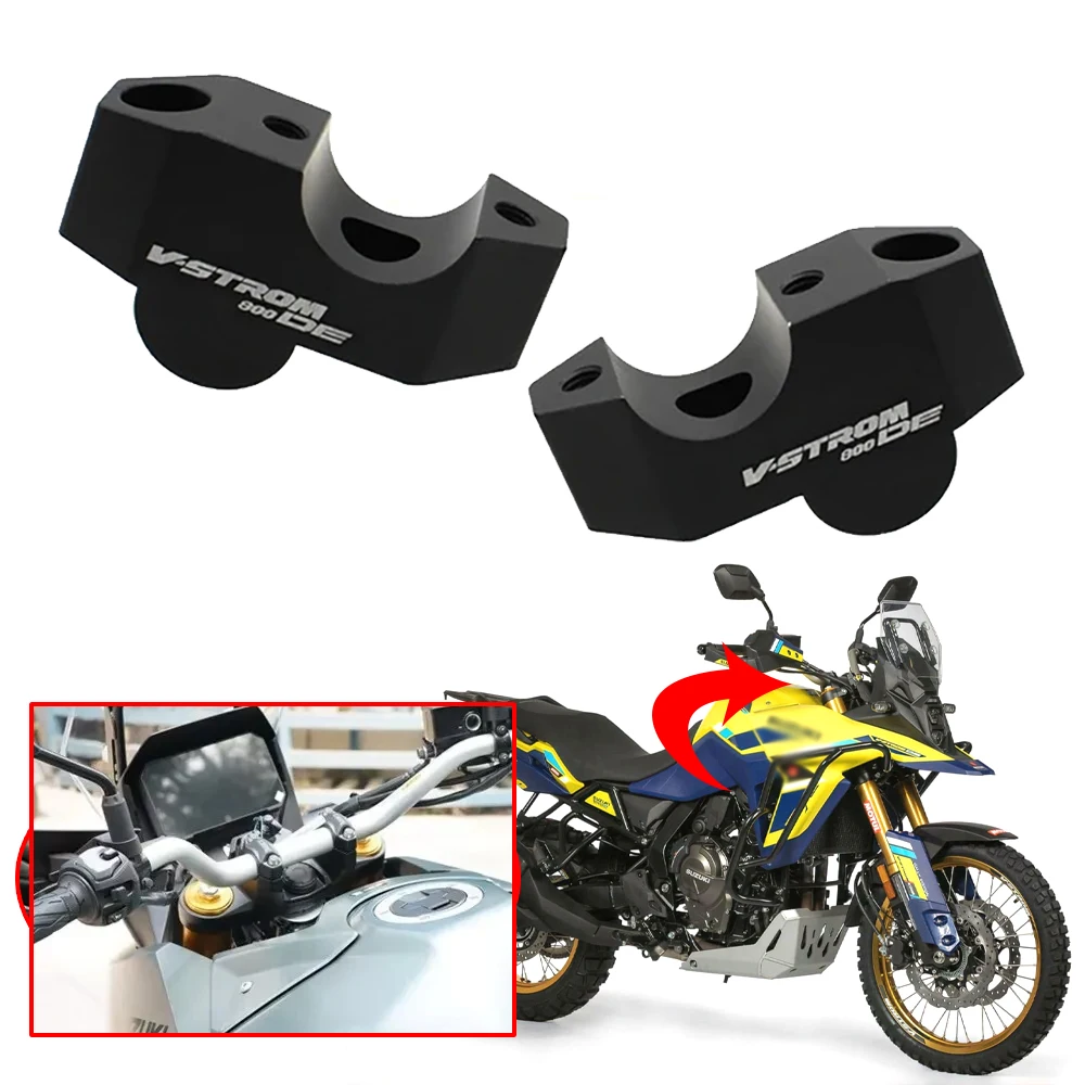

Motorcycle CNC Accessories Handlebar Back Move Mount VSTROM 800 DE Handlebar Riser Fit For Suzuki V-STROM 800DE DL800 2023 2024