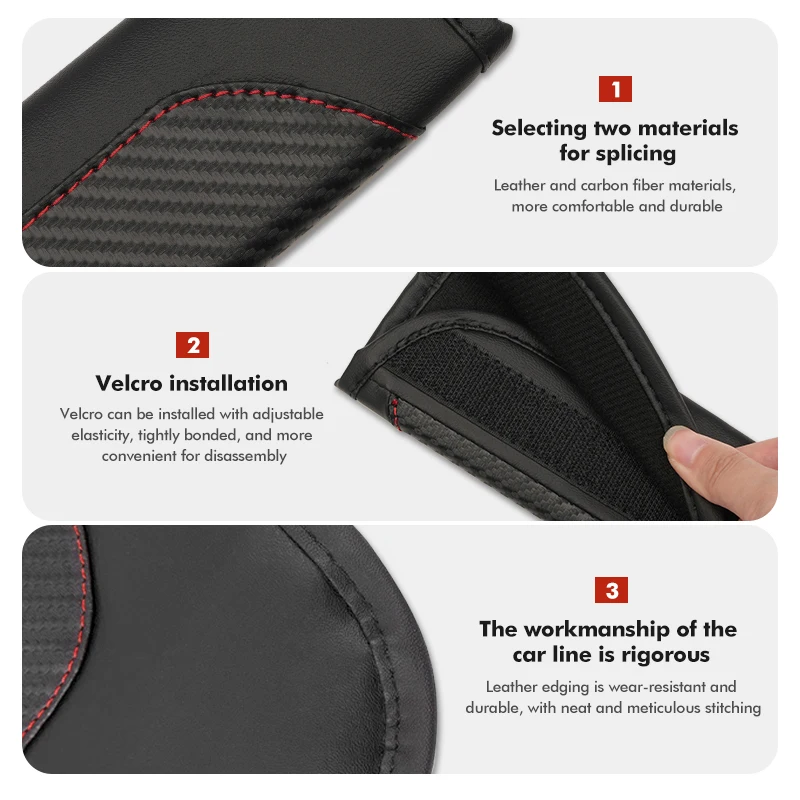 Car Seat Belt Cover Shoulder Pad Leather Shoulder Strap Pad For SAAB 9-3 9-5 93 9000 900 9-7 600 99 9-X 97X Turbo X