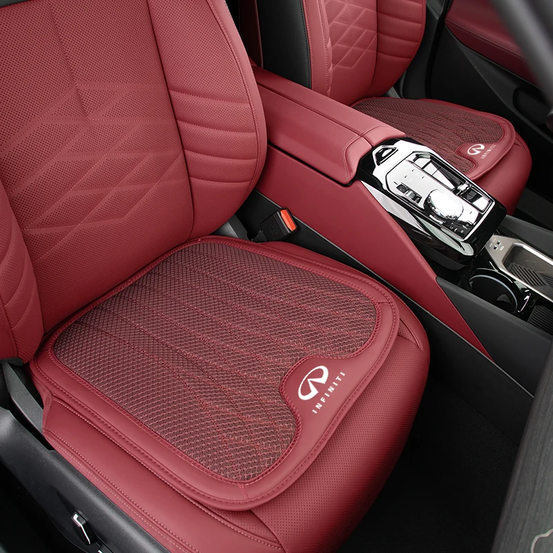 Car Ice Silk Seat Cushion Breathable Seat Cover Anti-Slip Pad Interior For Infiniti QX60 QX70 QX80 QX50 QX30 Q70L Q60 Q50 Q60