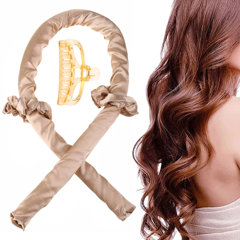 

Women's Heatless Curling Rod Headband No Heat Curls Silk Rabbion Hair Rollers Drop Shipping