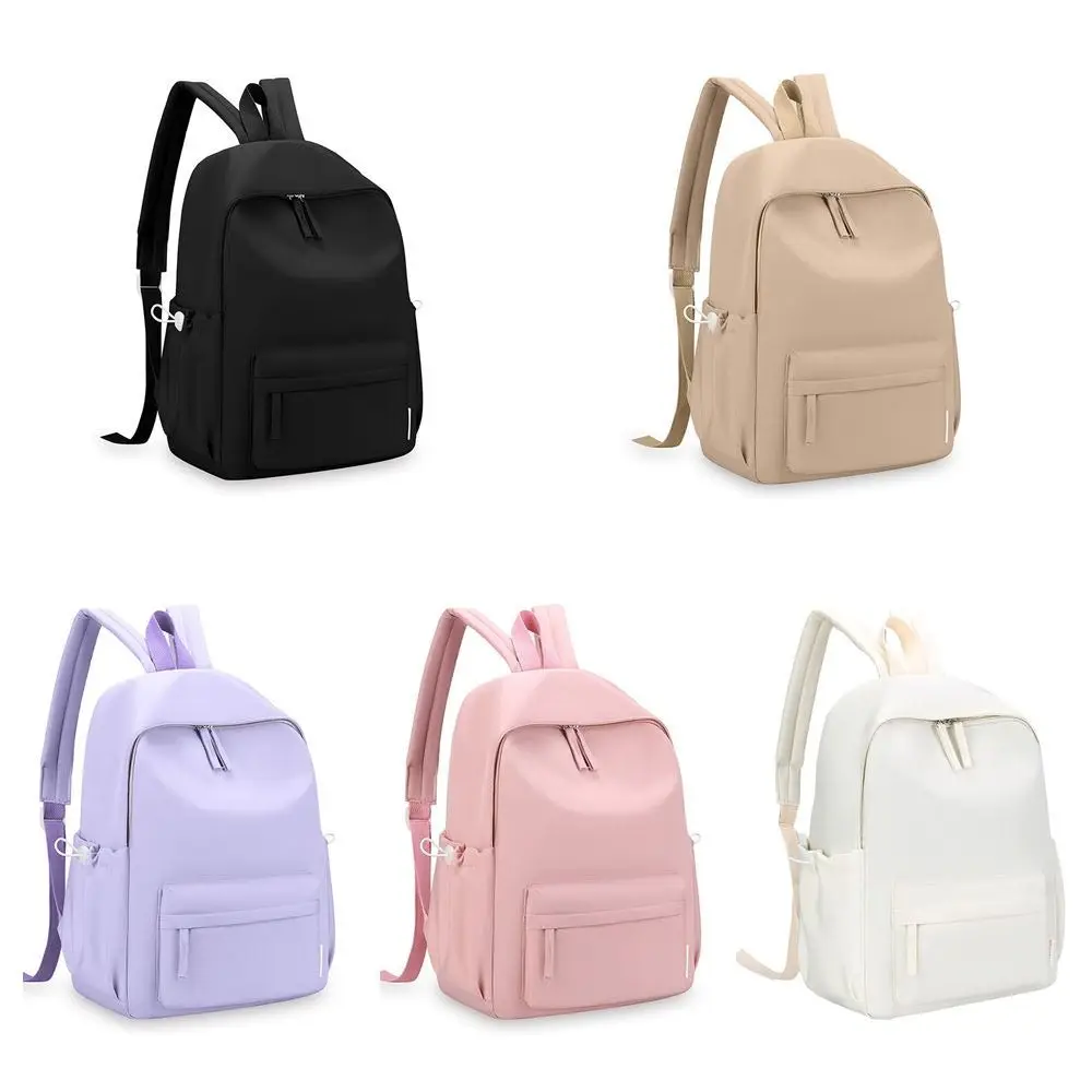 Creative Small Pack Solid Color Backpack Korean Style Handbag Student Shoulder Bag Solid Color Casual Backpack Men