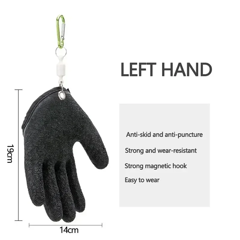 Left Or Right Professional Catch Fish Latex Hunting Gloves Fishing Glove Antiskid Protect Hand Puncture Scrapes Fisherman