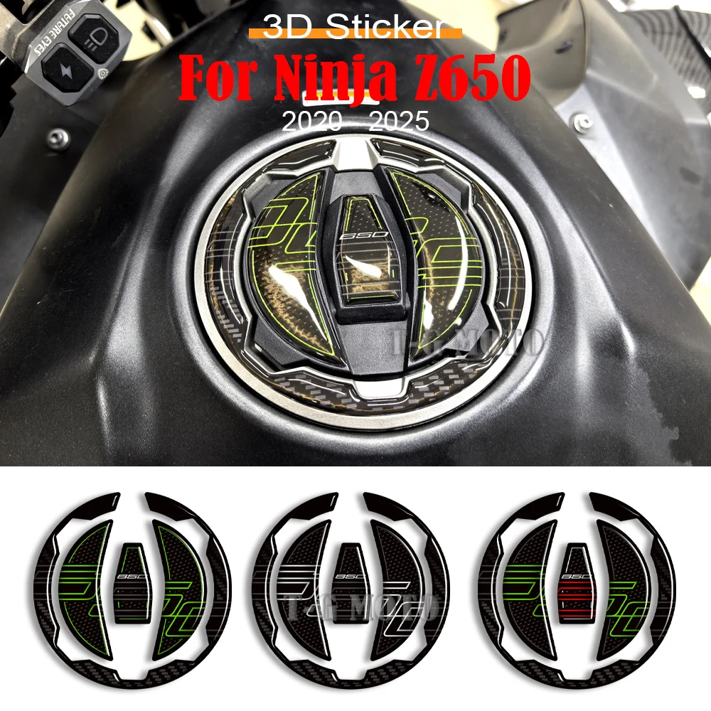 

Z650 For Kawasaki Ninja Z 650 Z650 2020 - 2023 2024 2025 Motorcycle Protector Decals 3D motorcycle Oil Fuel Gas Cap Kit Sticker