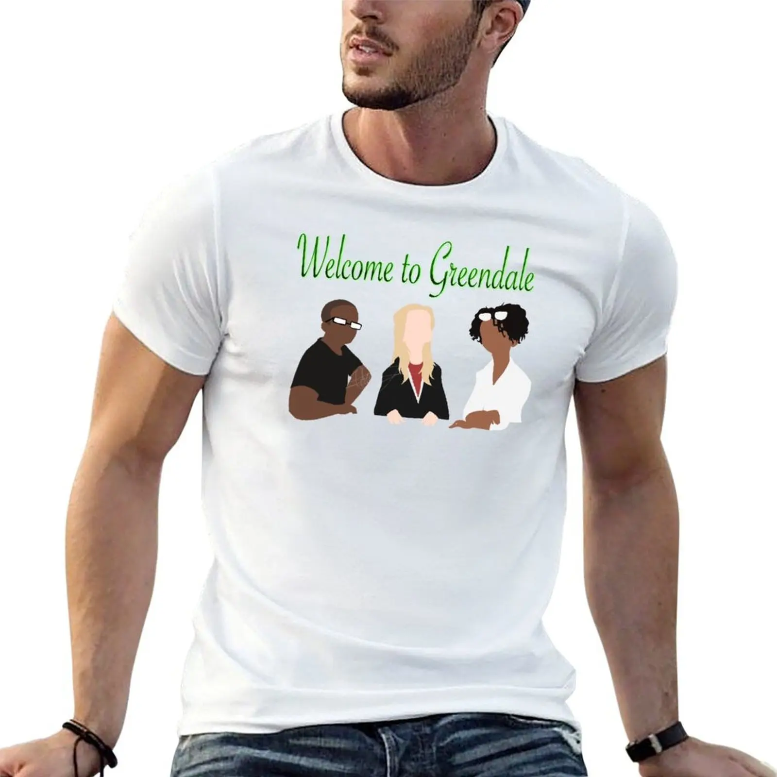 Welcome to Greendale logo T-Shirt funny t shirts cotton t shirts with prints man t shirts high quality luxury brand T-shirt