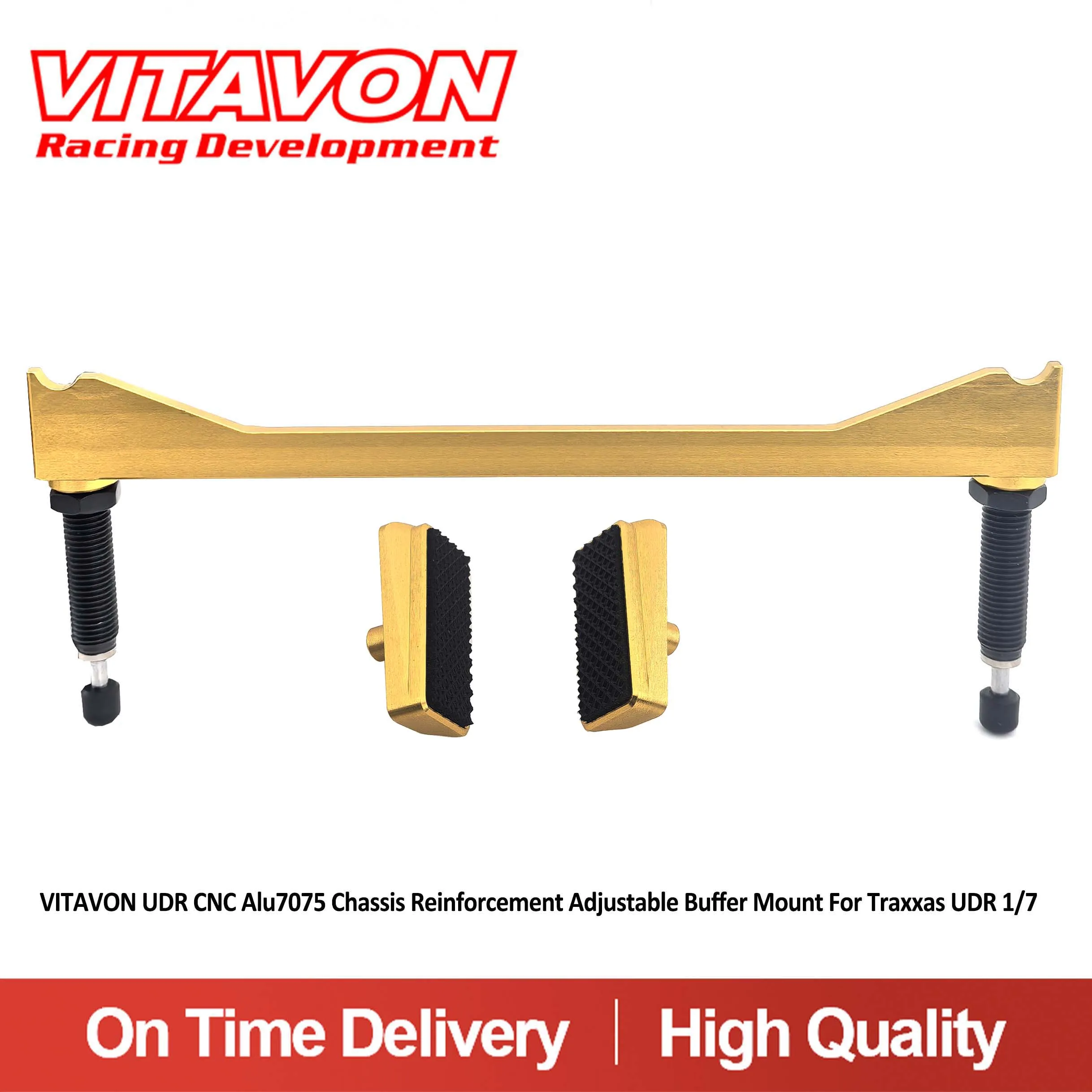 VITAVON UDR CNC Alu7075 Chassis Reinforcement Adjustable Buffer Mount For Traxxas UDR 1/7